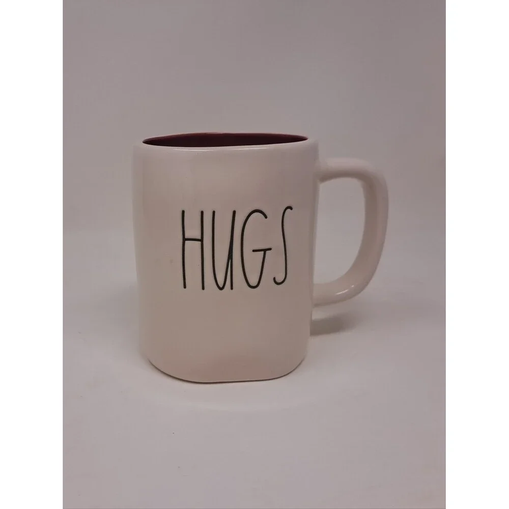 Rae Dunn Mug Artisan Collection Hugs Kissses Coffee Cup Drinkware Gift HQ